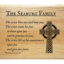 Cross Blessing Plaque Personalized