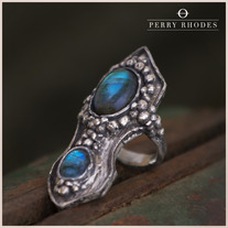 Labradorite & Silver Bouclier