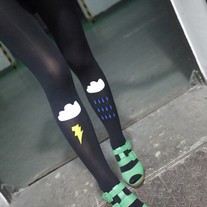 Stormy Skies Tights - Black