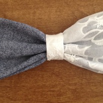 Denim and Lace Bow