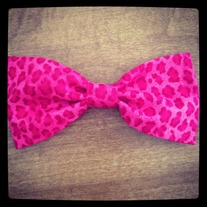 Pink Cheetah Bow