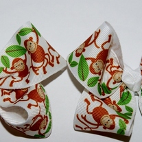 Monkey Hair Bow Set of 2