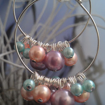 Cluster Hoop Earrings