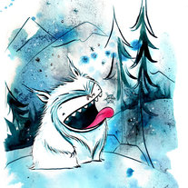 yeti sno-vok christmas card 5 pack