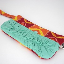 RUFFLED RED IKAT WRISTLET