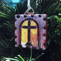 Recycled Tile Holiday Ornament - Cimetière Père-Lachaise