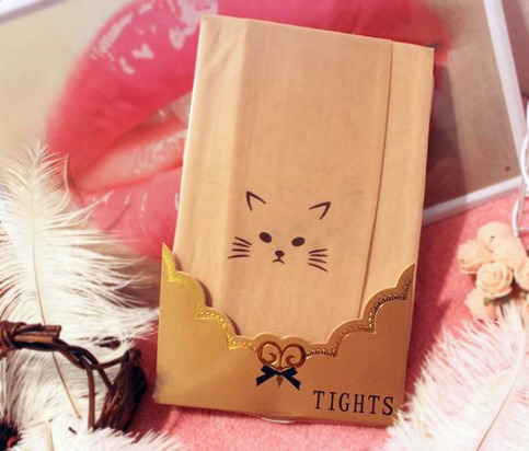Cat print tattoo tights