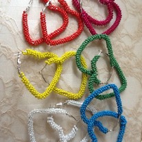My Beaded Heart Earrings - Many Colors