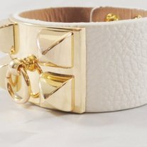 White Gold Pyramid Cuff***FREE SHIPPING