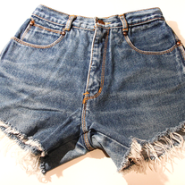 Vintage denim high waist shorts