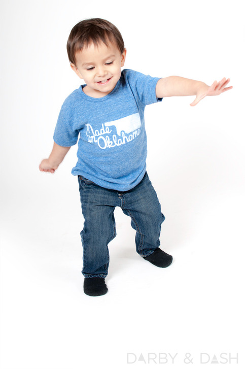 Made in Oklahoma - Blue Kids Tee
