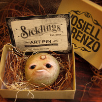 Sickling Art Pin (custom color)