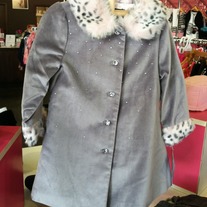 Biscotti By Kate Mack Faux Suede Coat Grey