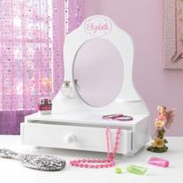 KidKraft Personalized White Tabletop Vanity 