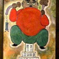 man sitting - Original oil Painting