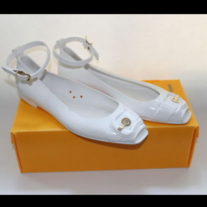 FENDI VINTAGE PAIR BALLET FLAT SHOES JELLY PLASTIC SIZE 39 LOGO