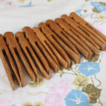 Handmade Square Wooden Clothes Pins - Set of 10