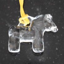 Vintage Glass Kosta Boda Horse Ornament