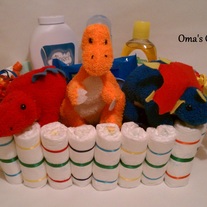 Dinosaur Diaper Basket