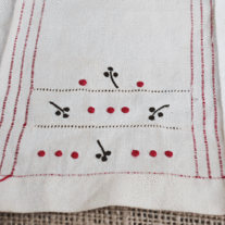 Linen Tea Towel - Unique Stripes & Dots