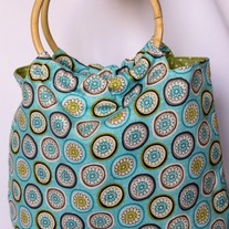 Bamboo Handled Bag {Summertime Medallion}