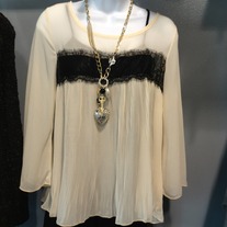 Ivory Chiffon Blouse #66