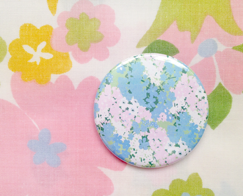 vintage pattern pocket mirror