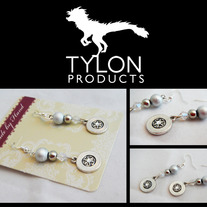 Circle Charm Bead Earrings