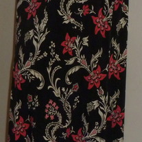 Black Dress with White/Pink Flowers-Liz Lange Maternity Size Medium CLLO1