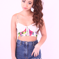 Denim high waist shorts