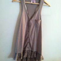 Love on a Hanger lace trim long top