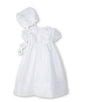 The Childrens Hour- Organza Tucked Bodice Christening Gown