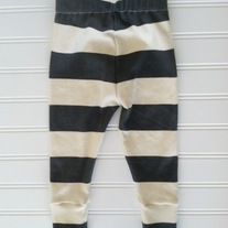 organic cotton charcoal striped leggings