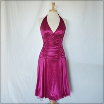 Pink Maroon Prom Dress