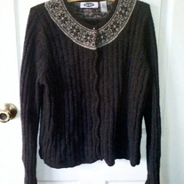 Old Navy Grey Lambswool Sweater XL