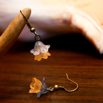 Little Blue and Orange Earrings