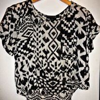 Tribal Sheer Crop Top