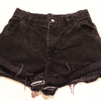 Wrangler black denim high waist shorts