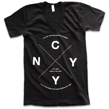 Black "X" V-Neck