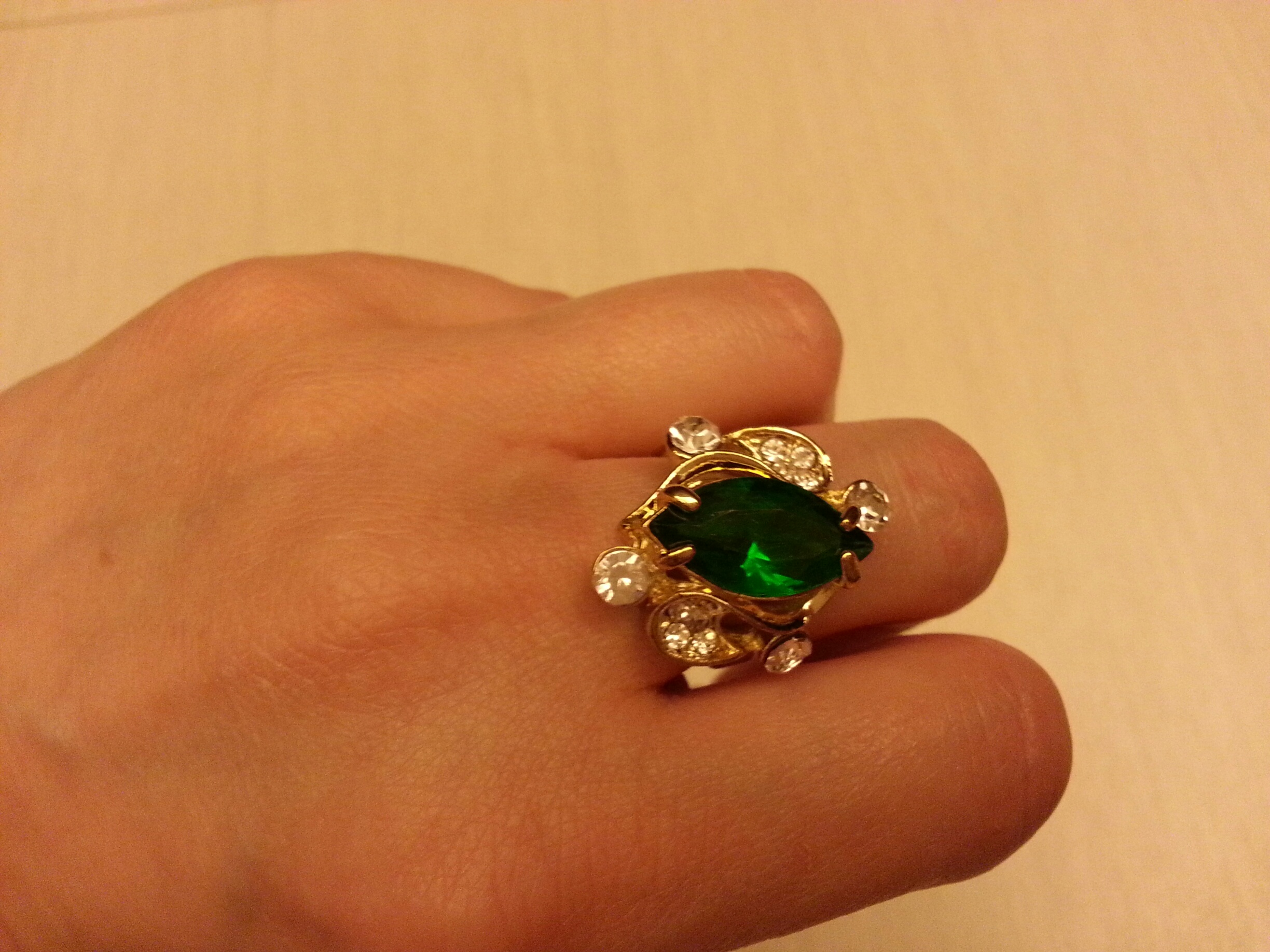 Stunning Green CZ Cocktail RIng · Dollar Jewelry · 1 Dollar Jewelry