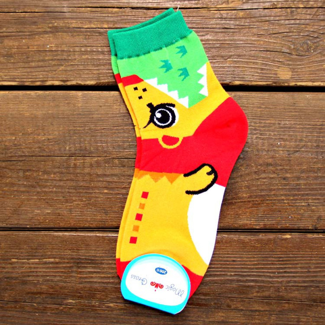 Adorable Lion Bite Socks Animal Shaped Short Cotton Socks for Women