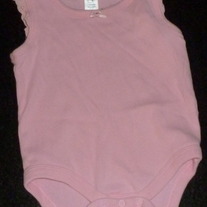 Pink Ribbed Onesie Tank Top-Baby Gap Size 3-6 Months