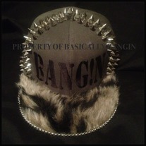 GREY "BANGIN" FUR SNAPBACK