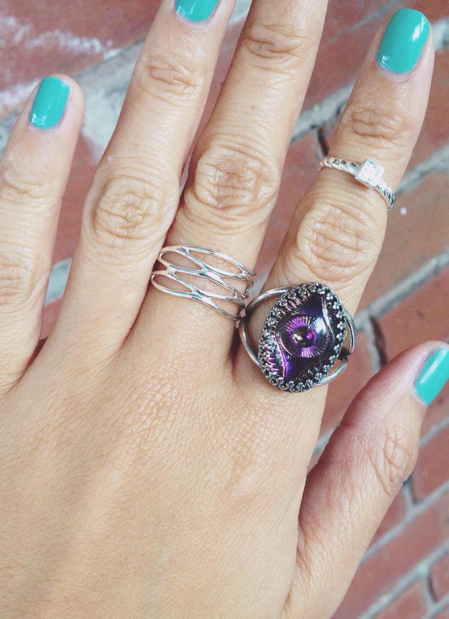 Violet Evil Eye Ring · emily thai jewelry · Online Store Powered by Storenvy