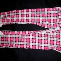 Pink/Black Plaid Sleeve Arm/hand Warmers