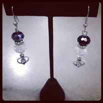 Heart drop earrings