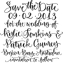 Save the Date Custom Handwritten Calligraphy Stamp - Thumbnail 2