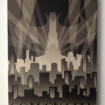 Gotham City Print on Wood