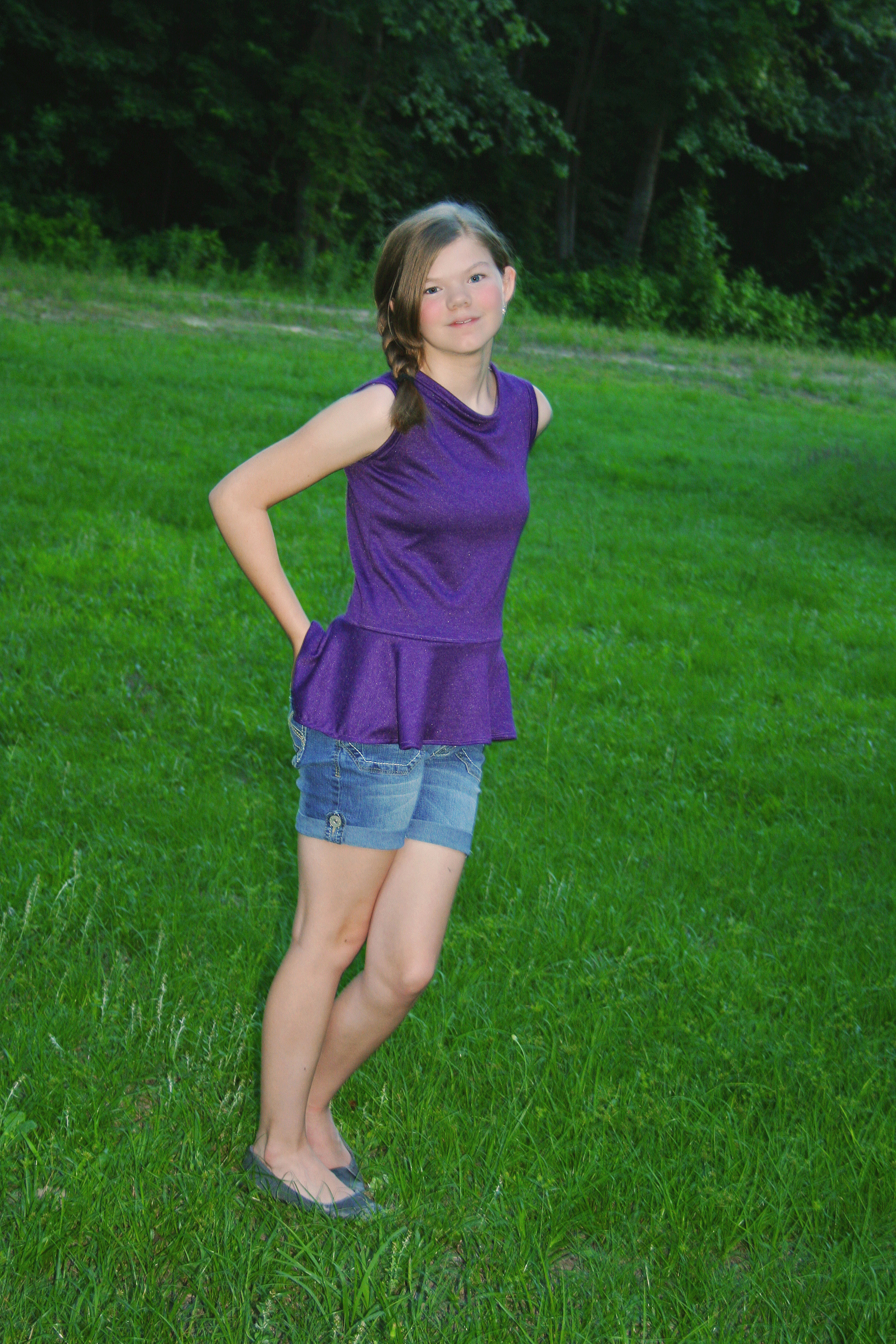 Heidi Tween/Teen Peplum Sleeveless top sizes 13/14 to 15/16 on Storenvy