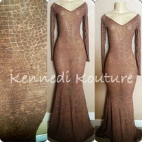"CARAMEL PYTHON" MERMAID DRESS